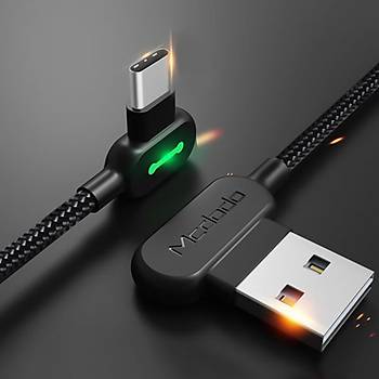 Mcdodo Type-C Usb arj ve Data Kablosu L tipi 1.8M Siyah CA-5282