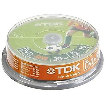 Tdk Dvd-rw Cam 10 lu Mini 30Mn 1.4GB Cake Box 