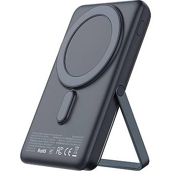Mcdodo MC-0691 15W MagSafe 10000mAh Kablosuz Dijital Ekranl Wireless arj Cihaz Powerbank Gri