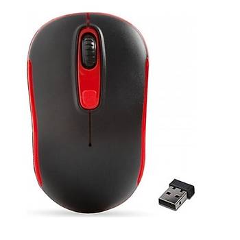 Everest Sm-804 Siyah/Kýrmýzý 1600Dpi Kablosuz Optik Mouse 