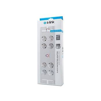 S-Link SPG3080 2M 900 Joule 8 li Akım Koruyucu Priz Beyaz