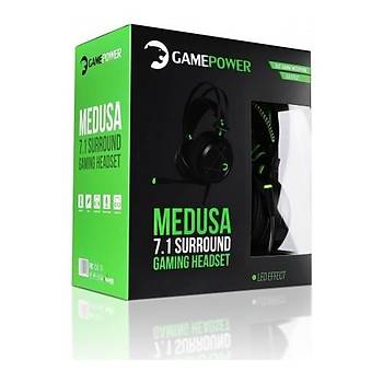 Gamepower Medusa 7.1 Gaming Oyuncu Oyun Kulaklýk Siyah