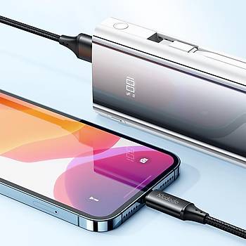 Mcdodo MC-1160 22.5W 10.000mAh Kablolu Dijital Gstergeli Powerbank Beyaz