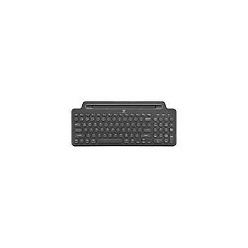 Blueforce 2.4 Ghz Wireless Bluetooth v5.0 Standl Kablosuz Klavye Siya