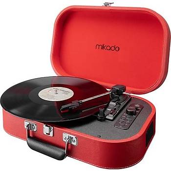 Mikado Nostalgia MN-101 Pikap Krmz Usb+RCA+Bluetooth Mzik Kutu