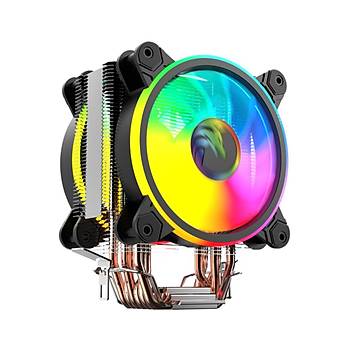 Gemetech Hd6.2 Pro Cpu Soutucu 2x12 Cm Led Fan Intel-amd-2011 Soket 