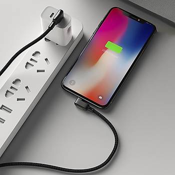 Mcdodo CA-7511 90 iPhone Lightning arj ve Data Kablosu 1.8M Siyah
