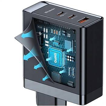 Mcdodo CH-2911 140W Typec USB Gan5 Pro Hzl arj Adaptr - Siyah