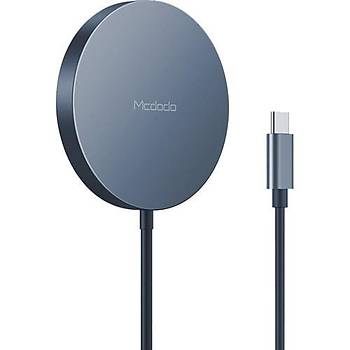 Mcdodo CH-8720 Manyetik Magsafe Kablosuz Hzl arj Cihaz Siyah