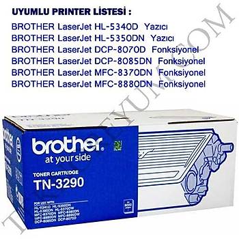 Brother Tn-3290 Mfc8880, 8370, HL5340 Yük.Kap.Toner