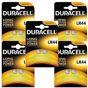 Duracell Alkalin LR44/AG13 Düğme Pil 1.5 Volt 10 luk 5x2