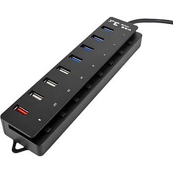 Hiper UH100 8 Port USB oklayc 4 Port Usb 3.0 1Port Hzl arj RNN KUTUSU YOKTUR