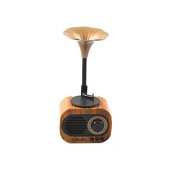 Mikado MN-S19 Ahap Klasik Retro Gramofon Bluetooth Mzik Kutusu