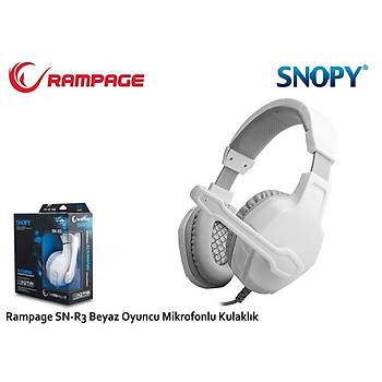 Snopy Rampage SN-R3 Oyuncu Beyaz Mikrofonlu Kulaklk