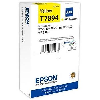 Epson T7894 WF-5110, 5190, 5620, 5690 Sarı Kartuş