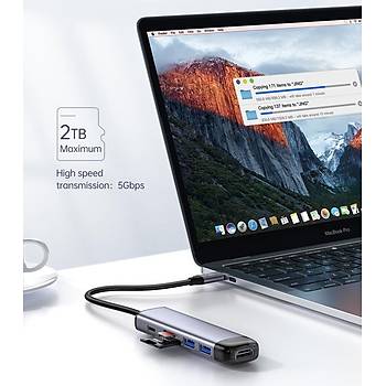 Mcdodo HU-7740 6 in 1 Type-C USB-C Macbook Çevirici HUB