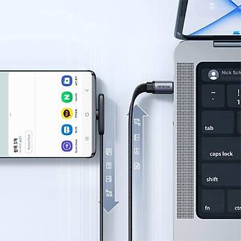 Mcdodo CA-3360 Type-C to Type-C Al Hzl arj & Data Kablosu 1.2m - Siyah