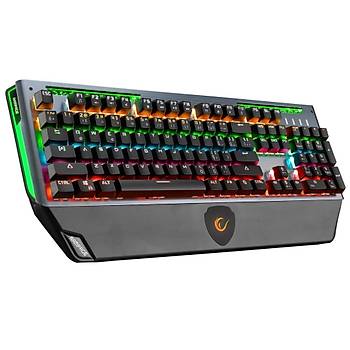 Rampage KB-R58 Bulwark Gri USB Rainbow Ledli Red Switch Su Soğutma Efektli Mekanik Gaming Klavye