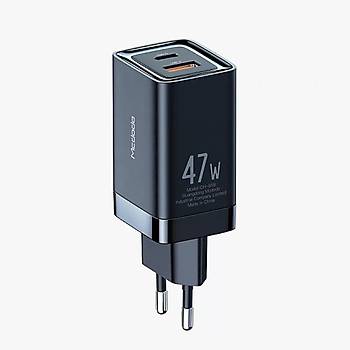 Mcdodo CH-8581 GaN 47W Type-C ve Usb Girili Hzl arj arj Adaptr 