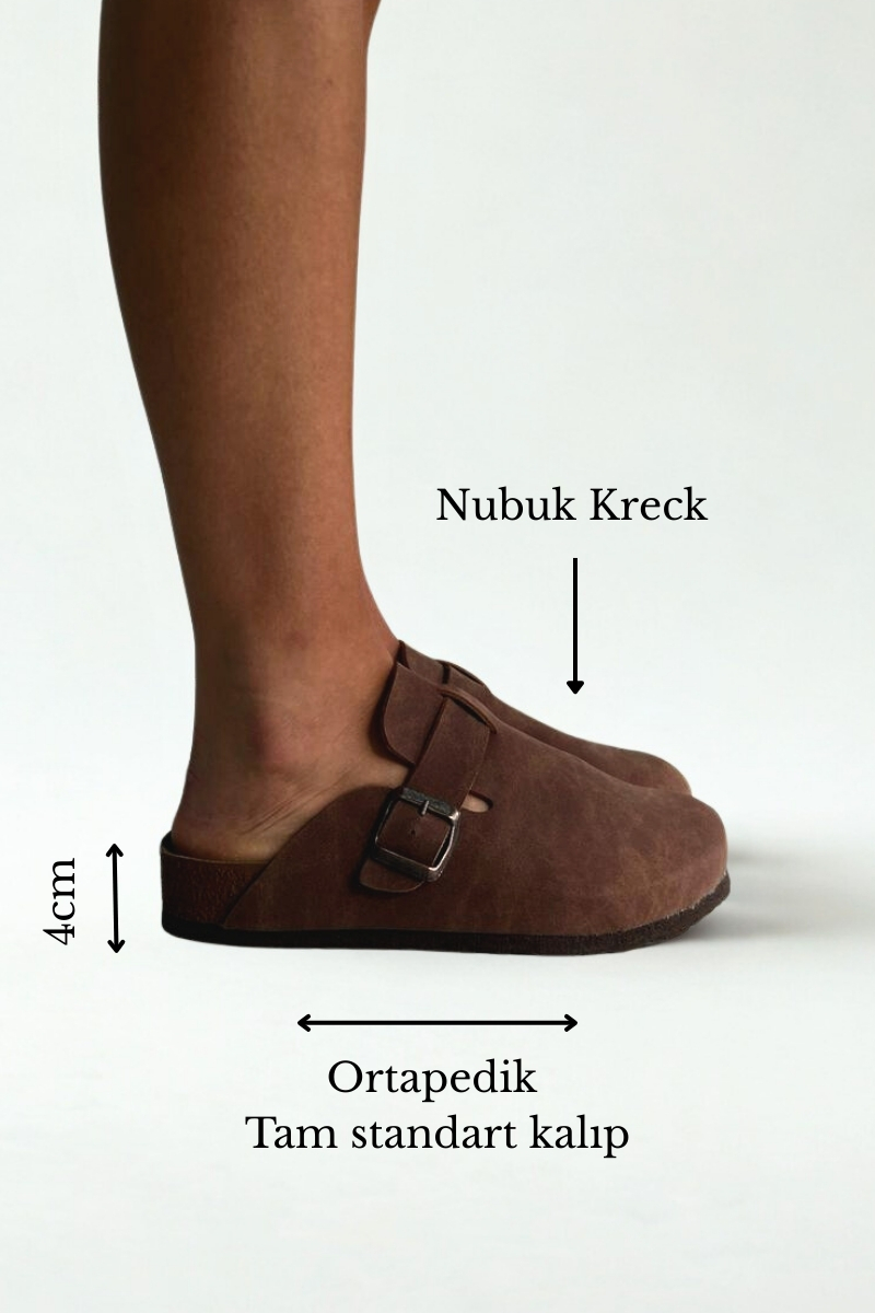 Taba Burnu Kapalı Kadın Ortapedik Terlik GD33