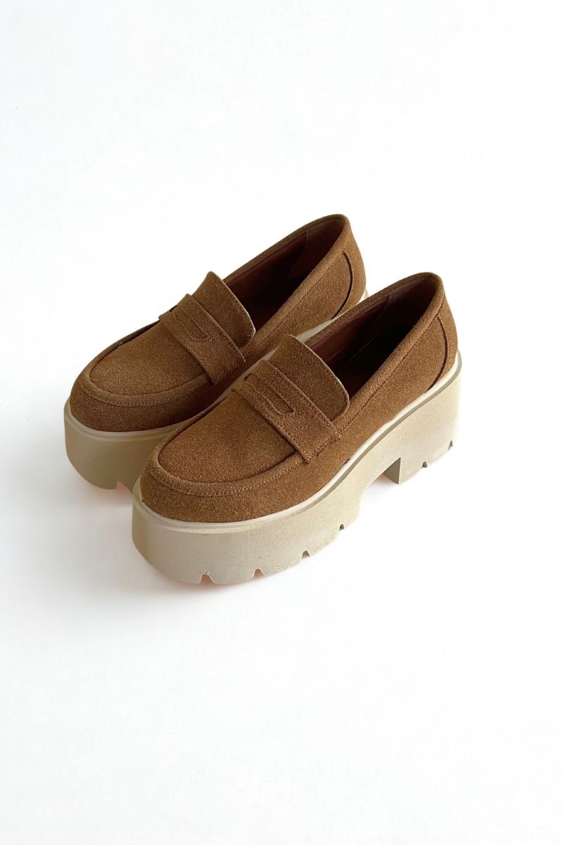 Hardal Süet Kalın Taban Loafer P9090
