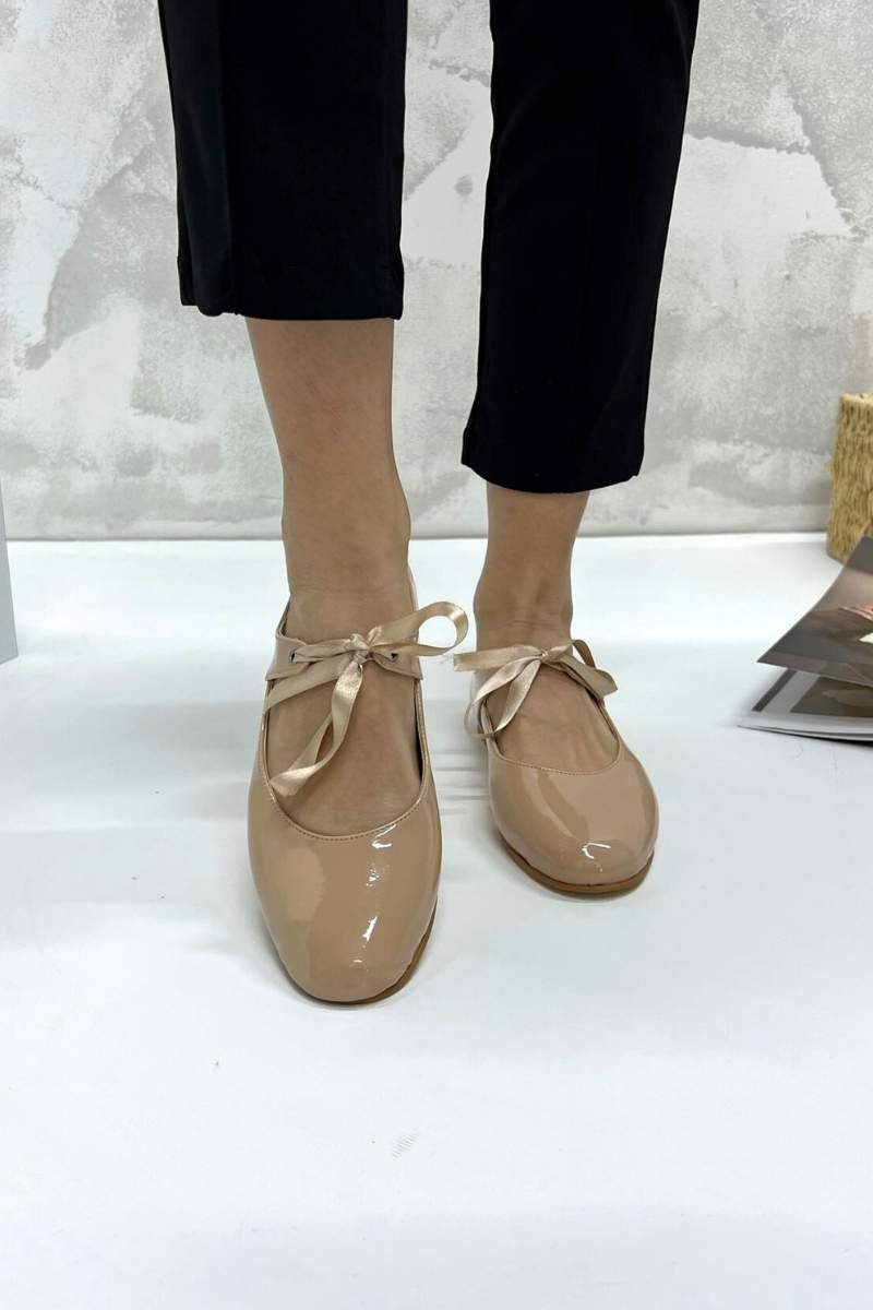 Nude Rugan Bağcıklı Babet p9001