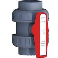 Nozbart - Ede Tipi Bir Tarafı Dişli U-PVC Küresel Su Vanası 25 mm