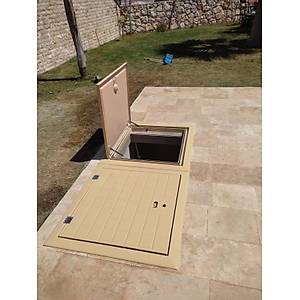 Mermer �st� Polyester Makine Dairesi Kapa�� 100X100