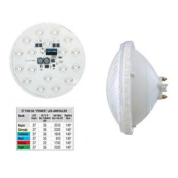 Power 27 Ledli Par 56 Ayd�nlatma Ampul�