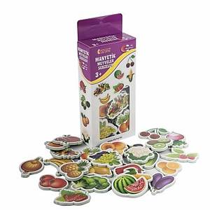 Diytoy, Manyetik Meyveler ve Sebzeler, 26 Par�al�, Magnet Meyve, M�knat�sl� Fig�rler