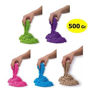 Kinetik Kum, 500 Gr, Oyun Kumu, 5 Renk Se�ene�i, 2 Adet Kal�p Hediye