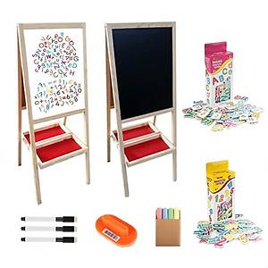 Manyetik Yaz� Tahtas� Seti, �ift Tarafl�, Manyetik Harf ve Rakamlar, Tebe�ir, Silgi, Tahta Kalemi