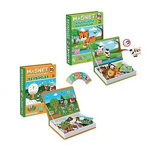 Diytoy, Manyetik Hayvan Tamamlama ve Manyetik Mevsimler, 2 li Set, E�itici, E�lenceli