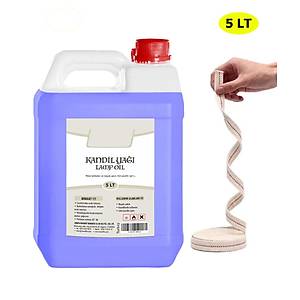 Kandil Ya��, 5 Litre, Mavi Renk, Gaz Lambas� Yak�t�, Me�ale Yak�t� + 1 Metre Fitil