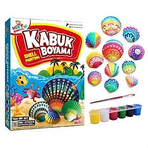 Kabuk Boyama Seti, Deniz Kabu�u Boyama, Shell Painting, Sanatsal Hobi Boyama Seti