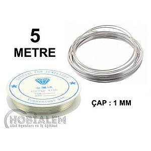 5 Metre, Al�minyum Tel, 1 Mm Kal�nl�k, Makara Tel, Tasar�m, Hobi ve Deney Teli