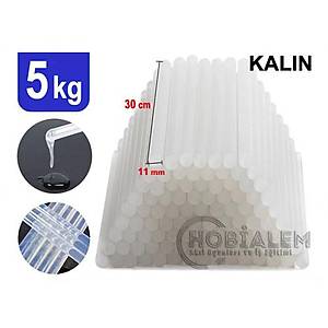 5 Kg, Kal�n Silikon, 11 mm, S�cak Mum Silikon, �effaf  Silikon,  S�cak Yap��t�r�c�