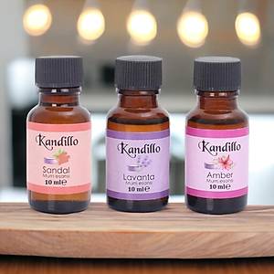 Pop�ler Mum Esans�, 3 l� Set, (Amber, Lavanta, Sandal) Jel Mum Kokusu, Buhurdanl�k