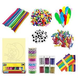 Okul Etkinlik Seti -2, Anaokulu Seti, Okul �ncesi Set, Kre� Seti, ��nil, Ponpon, T�y