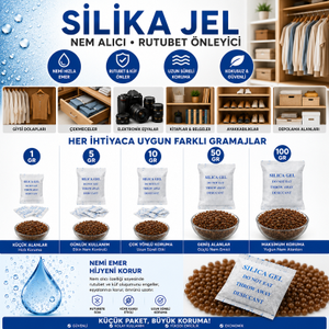 Silika Jel, Nem Al�c� Paketler, Desiccant, Rutubet �nleyici, Silicagel, K�f �nleyici