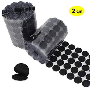 Yuvarlak C�rt Bant,  �ap: 2 cm, Siyah, Yap��kanl�, Para Para, Di�i-Erkek Tak�m, C�rt C�rtl� Bant