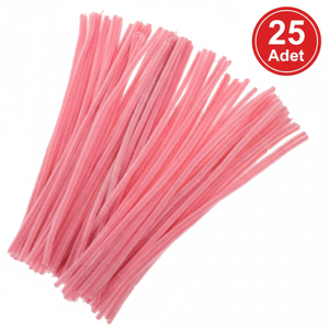 ��nil, T�yl� Tel, G�l Kurusu Renk, E�itici ��nil Seti, 30 Cm, Renkli Tel, 25 Adet, Pelu� �ubuklar