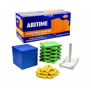 Onluk Taban Bloklar�, Renkli Bloklar Matematik Materyali, Birlik, Onluk, Y�zl�k