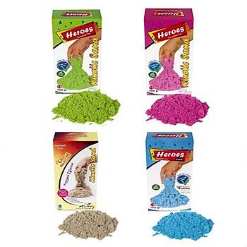 Heroes, Kinetik Kum, 4 Renk 4 Kg, 14 Adet Kalp, Oyun Kumu
