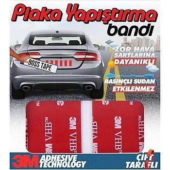 3M Plaka Yaptrma Band, 12 Adet, Otomobil, Motosiklet, Plaka Montaj Bant