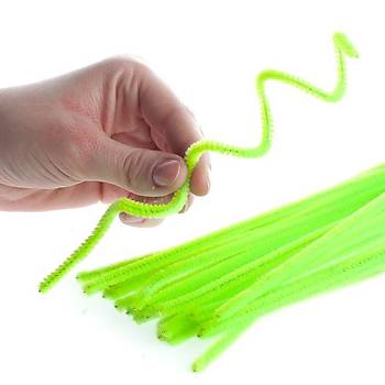 nil, Tyl Tel, Yeil, Eitici nil Seti, 30 Cm, Renkli Tel, 25 Adet, Pelu ubuklar