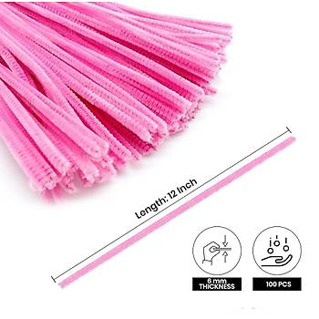 nil, Tyl Tel, Ak Pembe, Eitici nil Seti, 30 Cm, Renkli Tel, 25 Adet, Pelu ubuklar