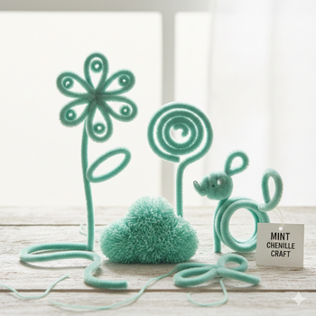 ��nil, T�yl� Tel, Mint Ye�ili Renk, E�itici ��nil Seti, 30 Cm, Renkli Tel, 25 Adet, Pelu� �ubuklar