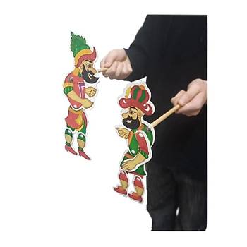 Glge Oyun Seti, Hacivat Ve Karagz, 26 Cm, Karagz Hacvat Kukla Oyunu, 1 Paket Oyun Seti
