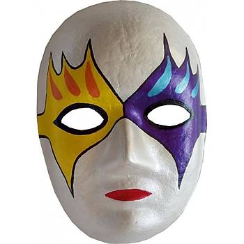 30 Adet, Karton Maske, Boyanabilir Eðitici Maske Boyama, Etkinlik ve Hobi Maskesi